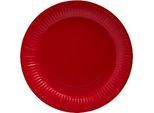 Pappteller ProNappe, besonders stabil, fettundurchlässig, ohne Kunststoffzusätze, Ø 230 x H 30 mm, recycelbarer FSC®-Karton, rot, 20 Stück