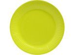 Pappteller ProNappe, besonders stabil, fettundurchlässig, ohne Kunststoffzusätze, Ø 230 x H 30 mm, recycelbarer FSC®-Karton, kiwigrün, 20 Stück