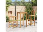vidaXL Barhocker 2 Stk. Massivholz Akazie