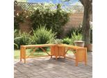 vidaXL Garten-Eckbank mit Pflanzkübel 117×117×40 cm Massivholz Akazie