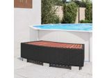 vidaXL Spa-Einstiegsstufe Poly Rattan 92×45×25 cm Schwarz