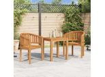 vidaXL Bananenstuhl Massivholz Teak