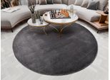 Teppich OCI DIE TEPPICHMARKE "Bellevue, auch als Läufer erhältlich", grau (dunkelgrau), H:20mm Ø:160cm, Polypropylen, Teppiche, Teppich, hochwertiger dichter Hochflor, Shaggy, Langflor, Wohnzimmer