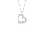 Collierkettchen ELLI "Herz Anhänger 925 Silber, mit Kristallen von Swarovski", weiß, Halsketten, Damen, 45,mit Steinen, Silber 925 (Sterlingsilber), L: 45