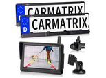 CARMATRIX DUO HD Solar Funk Rückfahrkamera mit 5" Monitor Rückfahrsystem für Front und Heck