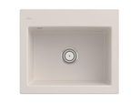 Villeroy und Boch Subway 60 S Einbauspüle 330901KR mit Ablaufgarnitur, 600 x 510 mm, Handbetätigung, crema CeramicPlus