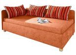 Polsterliege MAINTAL, orange (terrakotta), B:96cm L:206cm, 100% Polyester, Komplettbetten, inkl. Bettkasten, Liege mit Umbau