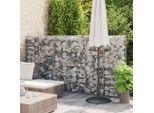 vidaXL Gabionenwand mit Abdeckung Verzinkter Stahl 300×50×150 cm