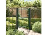 vidaXL Zauntor Stahl 100x125 cm Grün