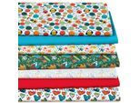 Patchwork- und Quiltpaket Digitaldruck „Happy time“, weiß-color