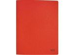 Leitz® Schnellhefter Recycle, Format A4, bis zu 250 Blatt, Heftmechanik, 100 % recycelbar, Blauer Engel, Recyclingkarton, rot