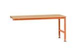 Manuflex Ansatztisch UNIVERSAL Standard, Tischplatte Multiplex, 2000x1000, rotorange