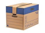 SmoothMove Umzugskarton FastFold extra gross, 127 L, 2-lagige Wellenpappe, H 463 x B 480 x T 632 mm, 5 Stück, braun