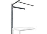 Aufbauportal m. Ausleger, Ansatztisch SPEZIAL Arbeitstisch/Werkbank UNIVERSAL/PROFI, 1250 mm, anthrazit
