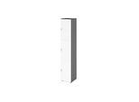 Schliessfachschrank Topas Line, 6 Ordnerhöhen, 3 Fächer, Zylinderschloss, B 400 x T 420 x H 2156 mm, graphit/weiss