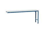 Manuflex Ansatztisch UNIVERSAL Spezial, 2000 x 800 mm, Melamin lichtgrau, brillantblau