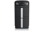 Arendo Heißluftfritteuse mit 2 Kammern Übereinander, XXL Doppelkammer Airfryer 11L, Dual Zone, 2400 W, mit Zubehör, Umluft Backofen, Edelstahl, fettarmes gesundes Kochen