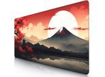 Titanwolf Gaming Mauspad XXL Speed Gaming Mousepad 900x400 mm, Deskpad, rutschfest & abwaschbare Rückseite, für Speed & Präzision, Japan Sunset 2
