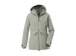 Parka KILLTEC "KOW 16 WMN PRK", Damen, Gr. 46, grün (graugrün), Obermaterial: 100% Polyester.Futter: 100% Polyamid.Futter 2: 100% Polyester.Füllung: 100% Polyester, Jacken Parka, Wasser- u. winddichter Damen Funktionsparka mit hoher Atmungsaktivität
