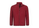 Fleecejacke DEPROC ACTIVE "KIRKVALE V MEN", Herren, Gr. S, rot (weinrot), 100% Polyester, bequem, gerader Abschluss mit Gummizug, Jacken Fleecejacke, weiche Fleecejacke in traditioneller Optik