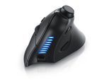 CSL Vertikalmaus kabellos, 2,4 GHz und Bluetooth, ergonomisch, 250 dpi, gegen Mausarm, Multimedia-Drehregler