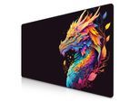 Titanwolf Gaming Mauspad XXXL Speed Gaming Mousepad 1200x600 mm, Deskpad, rutschfest & abwaschbar, für Speed & Präzision, Color Dragon