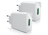 Aplic 2x USB-Ladegerät (3000 mA, 2-tlg., Quick Charge 3.0 USB-Ladegerät 1x USB A QC 3.0 Port / max. 3A über QC)