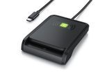 CSL USB Chipkartenleser mit NFC SmartCard Reader SIM Kartenlesegerät kompatibel mit Windows 10 und 11 für neuen Personalausweis und Gesundheitskarte nicht für ePA oder Bankkarten