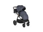 Cangaroo Kombikinderwagen Celebrity 2 in 1 Stoßdämpfer PU-Rollen Wickeltasche dunkelgrau