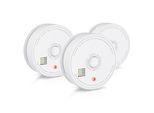 Brandson 3x Rauchmelder (Wechselbare Batterie, wiederverwendbar, Batteriewarnung, TÜV geprüft)