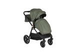 Cangaroo Kombikinderwagen Celebrity 2 in 1 Stoßdämpfer PU-Rollen Wickeltasche grün
