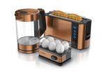 Arendo Frühstücksset 3 teilig, Wasserkocher, Toaster, Eierkocher