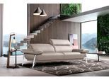 2,5-Sitzer EGOITALIANO "Anais, Designsofa mit erstklassigem Sitzkomfort, Fußfarbe chrom", grau, Sofas, B/H/T: 232cm x 74cm x 106cm, Leder CAREZZA, Leder BULL (Echtes Rindsleder). Geschliffenes, pigmentiertes und behandeltes Rindsleder mit einer Dicke von 1, 3-1, 5 mm. Es handelt sich um ein weiches, geschütztes Leder. Eine leichte Deckschicht schützt sie vor Flecken, ohne ihre ursprünglichen Eigen