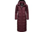 Steppmantel NAVAHOO "Isalie", Damen, Gr. M (38), rot (weinrot), Oberstoff: 100% Polyester. Futter: 100% Polyester. Wattierung: 100% Polyester. Ärmelfutter: 100% Polyester, oversize wadenlang, Ärmel ohne Ärmelschlitz Rippstrickbündchen mit innenliegendem Gummizug, Mäntel Steppmantel, zeitloser Wintermantel mit abnehmbarer Kapuze