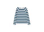 TOM TAILOR Damen Langarmshirt mit Streifenmuster, blau, Gestreift, Gr. M