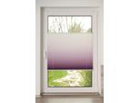 Plissee K-HOME "Farbverlauf Sunrise" Gr. 24, rot (bordeaux, weiß), B:85cm H:130cm, Obermaterial: 100% Polyester, Plissees