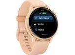 vívoactive 6, Smartwatch pink dawn/pink dawn metallic, 42 mm, Silikon-Armband