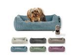 Rohrschneider ® Hundebett waschbar für kleine Hunde mit Hundekissen Cord (ca. 55x42 cm) inkl. Gassibeutel