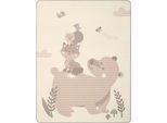 Babydecke BIEDERLACK "Babydecke Foxy&Friends", beige (beige, natur), B:75cm L:100cm, Baumwolle, Polyacryl, Polyester, Wohndecken, Babydecke, 75 x 100, mit Zierstich