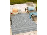 Teppich THE CARPET "Calgary", grau, B:80cm H:1mm L:150cm, Polypropylen, Teppiche, Teppich, moderner robuster In und Outdoor Teppich