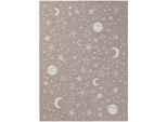 Babydecke BIEDERLACK "Babydecke Universe", beige (taupe), B:75cm L:100cm, Schurwolle, Wohndecken, Babydecke, 75 x 100, mit kurzen Fransen