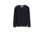 TOM TAILOR Herren Strickpullover aus Baumwolle, blau, Meliert, Gr. M