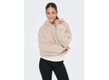 Fleecejacke ONLY "ONLSIENA TEDDY ANORAK LIFE CC OTW", Damen, Gr. XS, grau (pumice stone), Web, Obermaterial: 100% Polyester, unifarben, regular fit, Bündchen, Jacken Fleecejacke