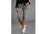 Caprijeans ARIZONA "Ultra-Stretch", Damen, Gr. 34, N-Gr, grau (grau used), Denim/Jeans, Obermaterial: 74% Baumwolle, 24% Polyester, 2% Elasthan, Basic, skinny fit 3/4-Länge, Jeans, extra-enger Schnitt, modischer Beinabschluss mit Schlitz, Topseller