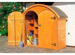 Garten-Geräteschrank PROMADINO "Roma groß", braun, Holzwerkstoff, Gerätehäuser