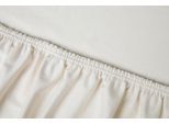 Spannbettlaken KAYORI "Shizu", weiß (sanftes weiß), B:160cm L:220cm, Jersey-Elasthan, Obermaterial: 97% Baumwolle, 3% Elasthan (LYCRA), Bettlaken, Bettlaken Spannbettlaken, Bio-Baumwolle
