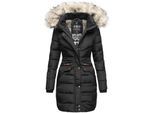 NAVAHOO Damen Stylischer Steppmantel Winter Parka mit edlem Fellimitat Paula