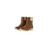TOM TAILOR Damen Wasserdichte Stiefel mit Fütterung, braun, Uni, Gr. 37