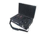 HMF 14521-02 Alu Fotokoffer, Waffenkoffer mit Rasterschaumstoff, 56,5 x 36 x 16 cm, Schwarz