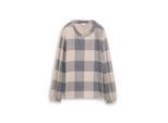 TOM TAILOR Damen Langarmshirt mit Muster, schwarz, Kariert, Gr. M